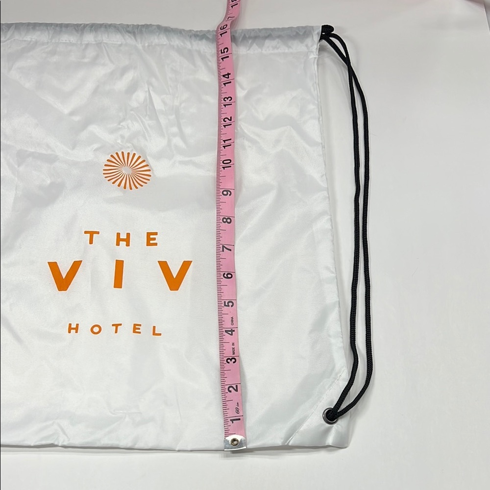 White Drawstring Bag - Picture 3 of 4